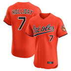 Baltimore Orioles #7 Jackson Holliday Player Orange Jereymy Limited Elite Home Game Stitched Jerseys