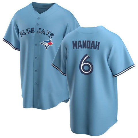 Toronto Blue Jays #6 Alek Manoah Light Blue Jereymy Stitched Cool Base Jersey