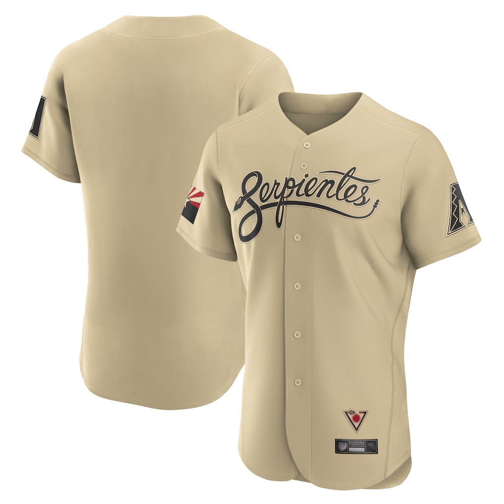 Arizona Diamondbacks Tan Jereymy City Connect Limited Elite Home Game Blank Player Stitched Jerseys