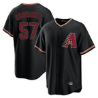 Arizona Diamondbacks #57 Eduardo Rodriguez Player Black Jereymy Limited Home Stitched Jerseys