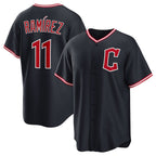 Cleveland Guardians #11 Jos¨¦ Ram¨ªrez Navy Jereymy 2025 Alternate Limited Stitched Jersey