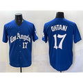 Los Angeles Dodgers #17 Shohei Ohtani Blue Jereymy 2025 LA Gothic Style With Fernando Patch Vapor Premier Limited Stitched Jersey