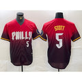 Philadelphia Phillies #5 Bryson Stott Red Jereymy 2024 City Player Number Cool Base Jersey