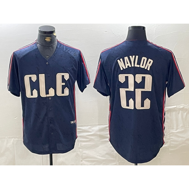 Cleveland Guardians #22 Josh Naylor Navy Jereymy 2024 City Connect Limited Stitched Jersey