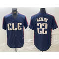 Cleveland Guardians #22 Josh Naylor Navy Jereymy 2024 City Connect Limited Stitched Jersey