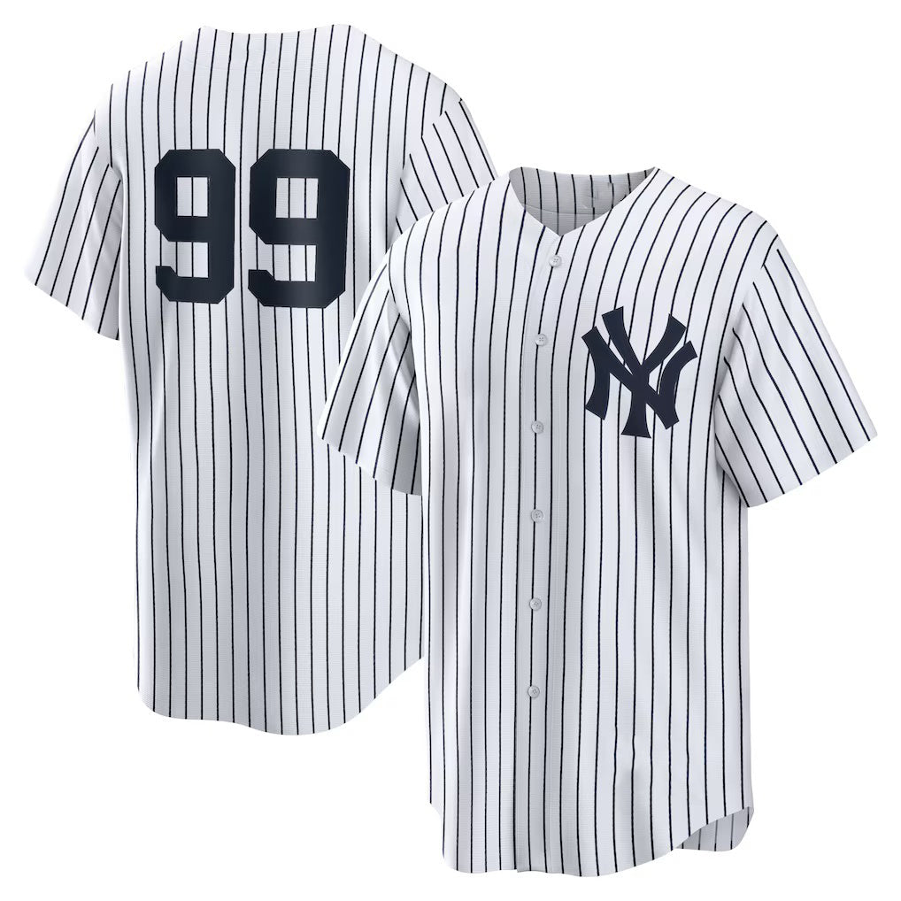 New York Yankees #99 Aaron Judge White Jereymy Home Replica Player Name Jersey