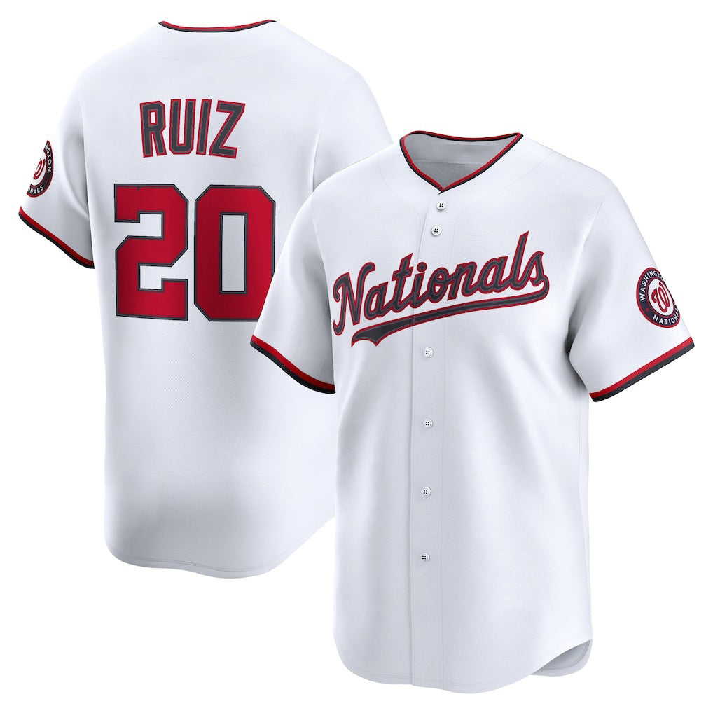 Washington Nationals #20 Keibert Ruiz White Jereymy Home Limited Player Jersey