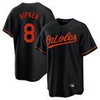 Baltimore Orioles #8 Cal Ripken Player Black Jereymy Home Game Stitched Jerseys