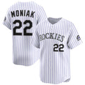 Colorado Rockies #22 Mickey Moniak White Jereymy Home Limited Stitched Jersey