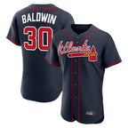 Atlanta Braves #30 Drake Baldwin Player Navy Jereymy Limited Elite Home Game Stitched Jerseys
