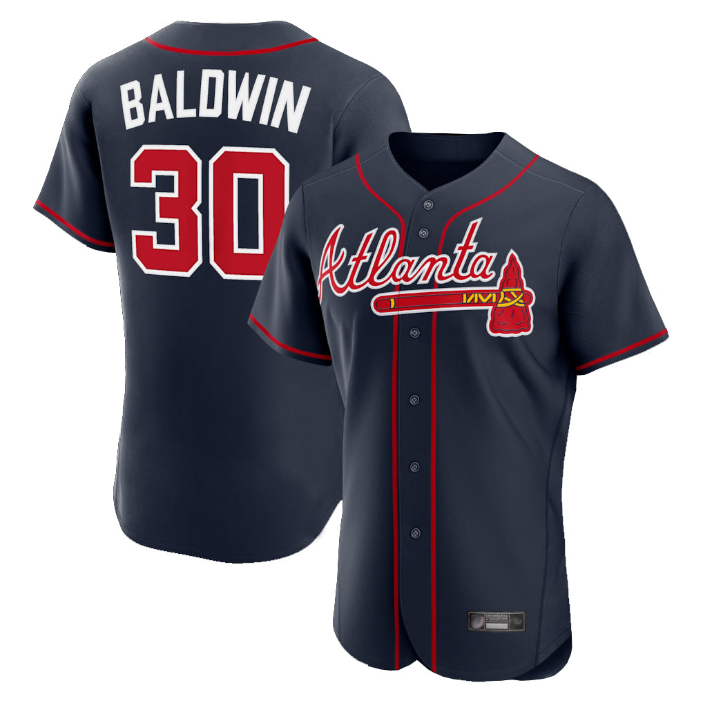 Atlanta Braves #30 Drake Baldwin Player Navy Jereymy Limited Elite Home Game Stitched Jerseys