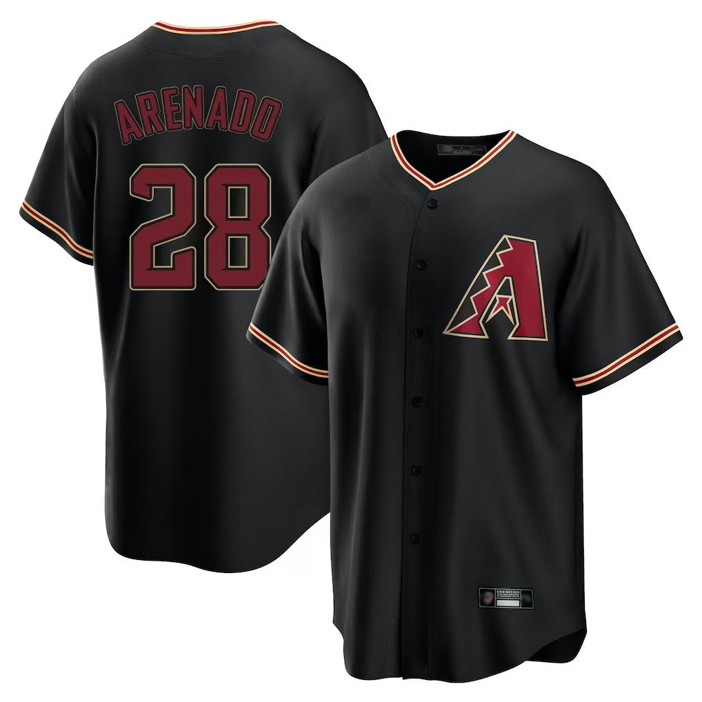 Arizona Diamondbacks #28 Nolan Arenado Player Black Jereymy Limited Home Stitched Jerseys