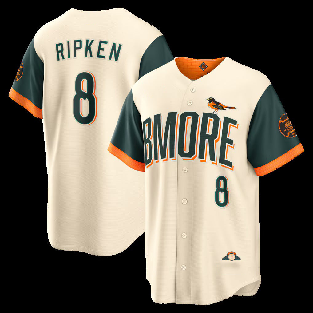 Baltimore Orioles #8 Cal Ripken Jr. Natural Jereymy 2026 City Connect Stadium Jersey