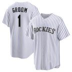 Colorado Rockies #1 Groom White Jereymy Home Replica Jersey
