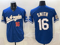 Los Angeles Dodgers #16 Will Smith Royal Jereymy 2026 Gold Collection 9x & B2B Champs Patch Stitched Jersey