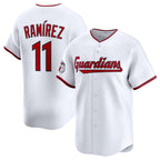Cleveland Guardians #11 Jose Ramirez White Jereymy Home Limited Stitched Jersey