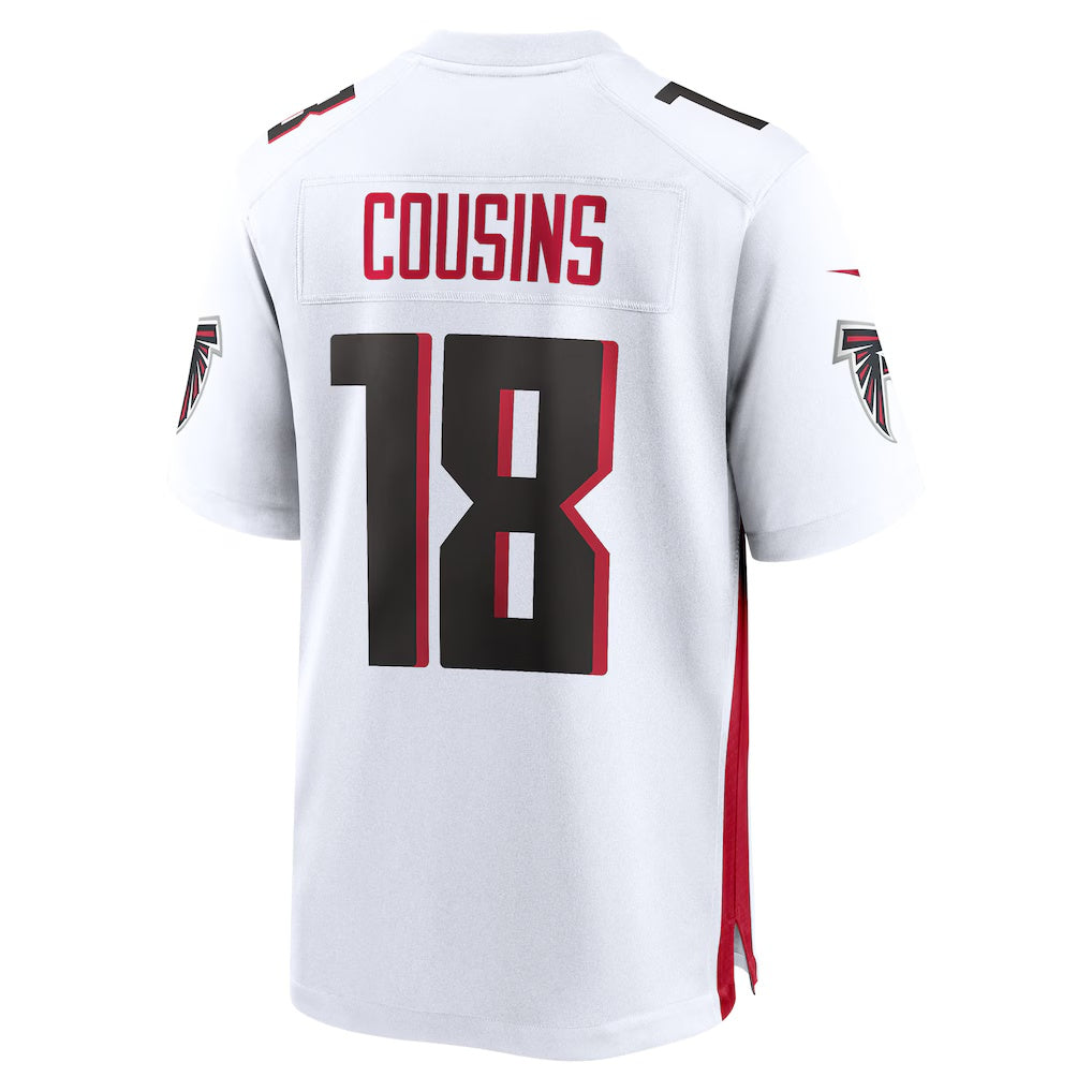 A.Falcons #18 Kirk Cousins White Jereymy Game Player Jersey
