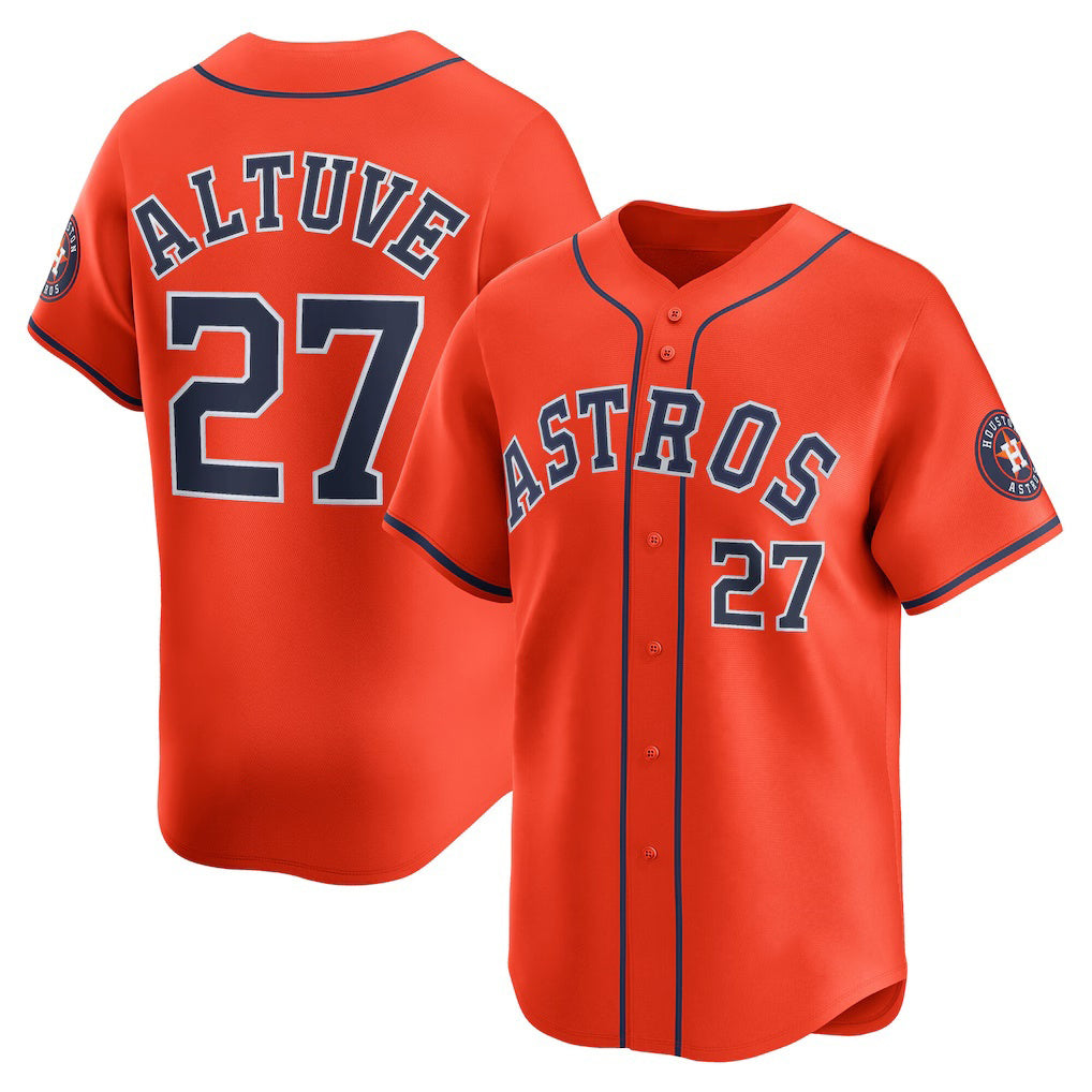 Houston Astros #27 Jose Altuve Orange Jereymy Alternate Limited Player Jersey