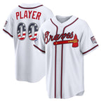 Custom Atlanta Braves 2026 All-Star Edition Stars & Stripes White Jereymy Stadium Pick-A-Player Jersey
