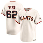 San Francisco Giants #62 Logan Webb Cream Jereymy Cool Base Stitched Jersey
