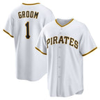 Pittsburgh Pirates #1 Groom Home White Jereymy Replica Jersey