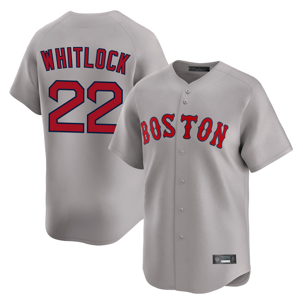 Boston Red Sox #22 Garrett Whitlock Player Gray Jereymy Road Limited Home Game Stitched Jerseys1