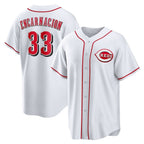 Cincinnati Reds #33 Christian Encarnacion-Strand White Jereymy Home Replica Jersey