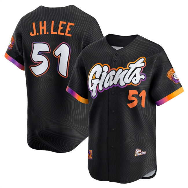 San Francisco Giants #51 Jung Hoo Lee Black Jereymy Anthracite 2025 City Connect Limited Stitched Jersey