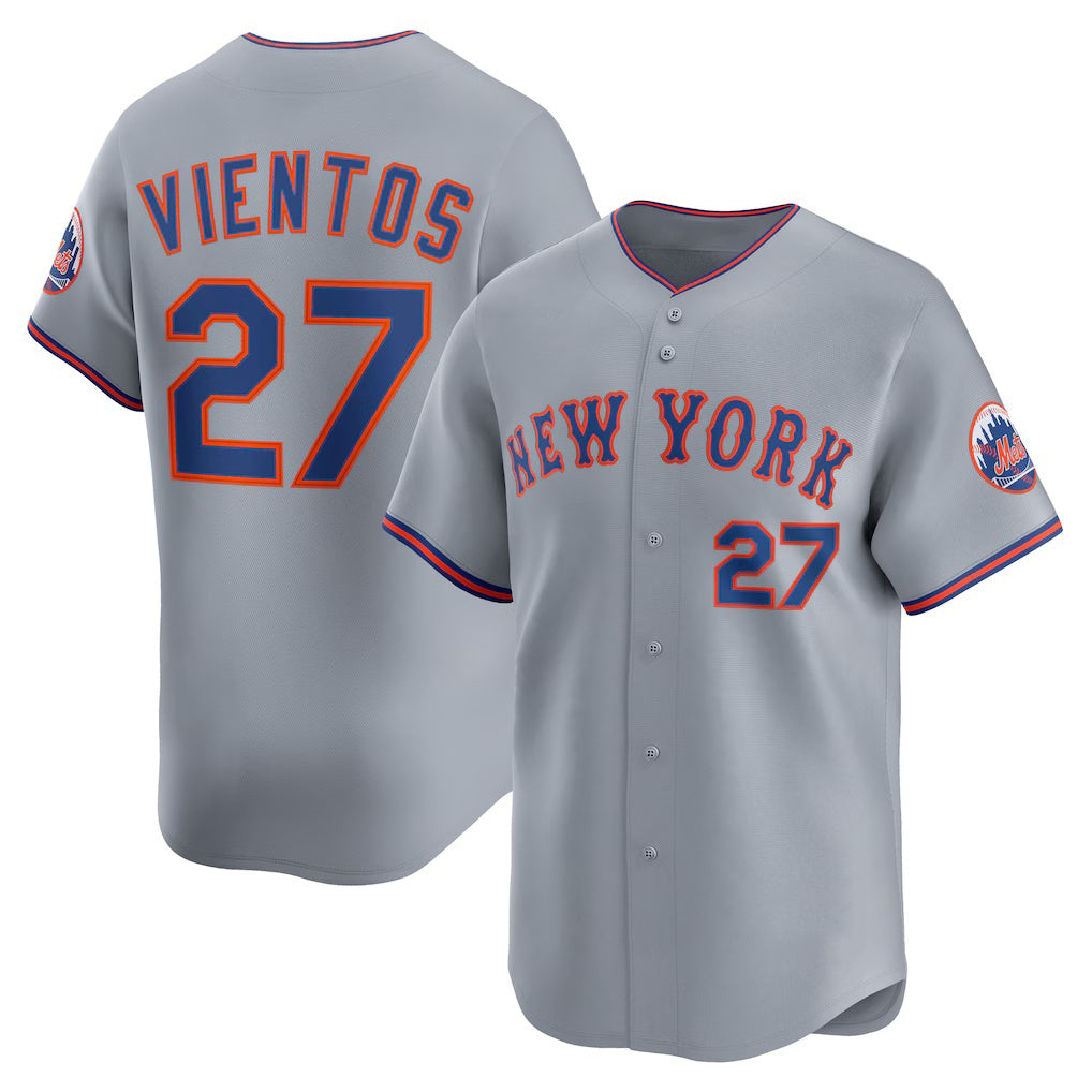 New York Mets #27 Mark Vientos Gray Jereymy All-Star Limited Jersey
