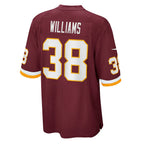 W.Football Team #38 Jonathan Williams Burgundy Jereymy Game Jersey