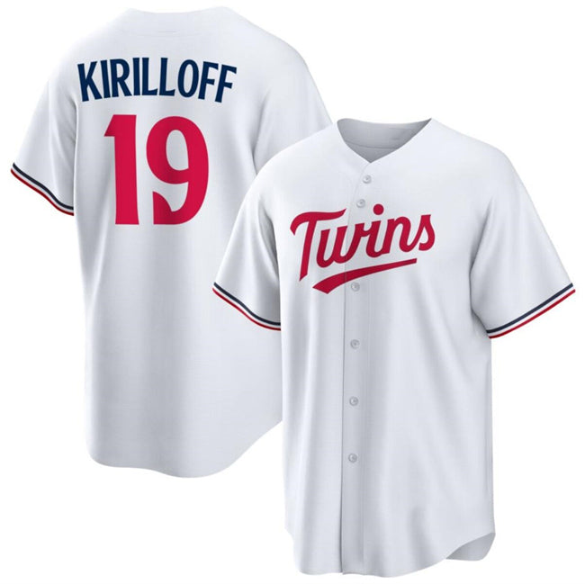 Minnesota Twins #19 Alex Kirilloff White Jereymy Cool Base Stitched Jerseys