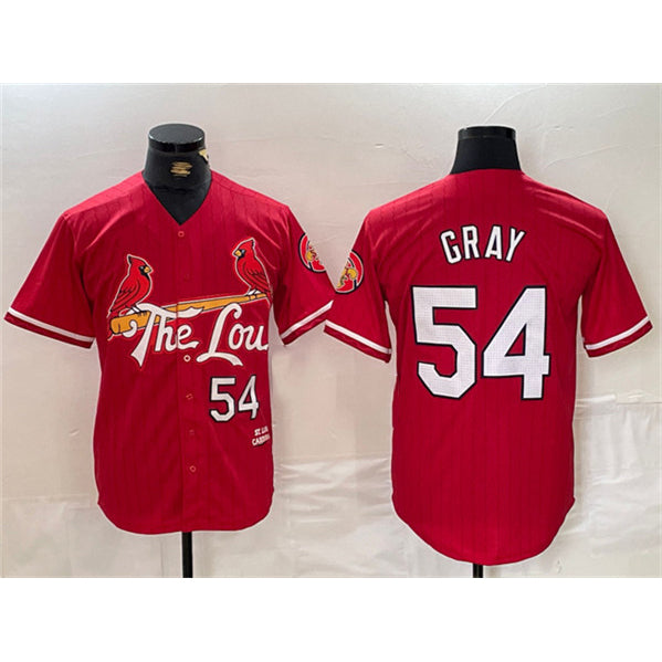 St. Louis Cardinals #54 Sonny Gray Red Jereymy 2024 City Connect Stitched Jersey