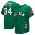 Boston Red Sox #34 David Ortiz Player Green Jereymy Mitchell & Ness Cooperstown Collection Mesh Home Stitched Jerseys