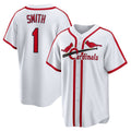 St. Louis Cardinals #1 Ozzie Smith White Jereymy Home Cooperstown Collection Player Jersey