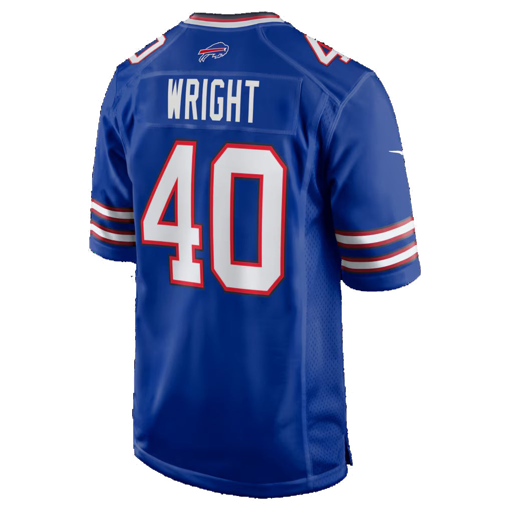 B.Bills #40 Matthew Wright Royal Jereymy Team Game Jersey