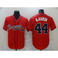 Atlanta Braves #44 Hank Aaron Red Jereymy Game Jerseys