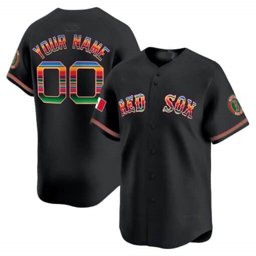 Custom Boston Red Sox Mexico Vapor Premier Limited Jersey ¨C Black Jereymy