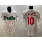 Philadelphia Phillies #10 J.T. Realmuto White Jereymy Phanatic Cool Base Stitched Jersey
