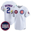 Chicago Cubs #2 Nico Hoerner White Jereymy 2025 Tokyo Series Limited Stitched Jersey