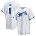 Kansas City Royals #1 Dad White Jereymy Home Replica Jersey