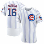 Chicago Cubs #16 Patrick Wisdom White Jereymy Flex Base Stitched Jersey
