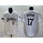 Los Angeles Dodgers #17 Shohei Ohtani White Jereymy 2025 LA Gothic Style With 2024 World Series Champions Patch Vapor Premier Limited Stitched Jersey