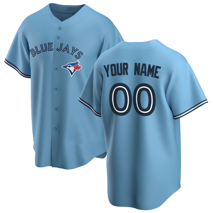 Custom Toronto Blue Jays Alternate 2020 Replica Light Blue Jereymy Jersey