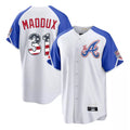 Atlanta Braves #31 Greg Maddux Player White Jereymy USA 250 Fourth Of July City Connect Home Game Stitched Jerseys