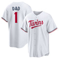 Minnesota Twins #1 Dad White Jereymy Home Replica Jersey