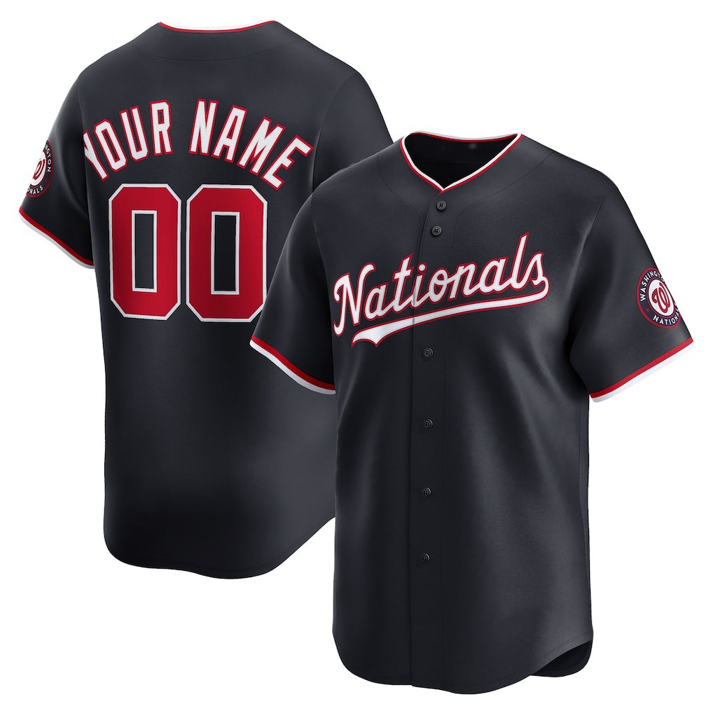 Custom Washington Nationals Navy Jereymy Alternate Limited Jersey