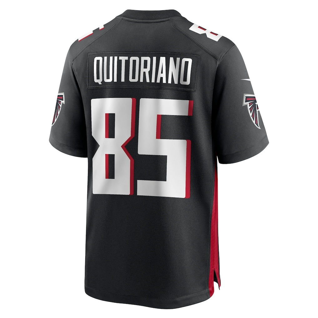 A.Falcons #85 Teagan Quitoriano Black Jereymy Team Game Jersey