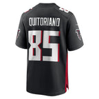 A.Falcons #85 Teagan Quitoriano Black Jereymy Team Game Jersey