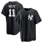 New York Yankees #11 Anthony Volpe Black Jereymy Fashion Replica Player Jersey