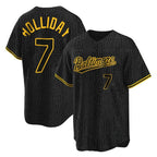 Baltimore Orioles #7 Jackson Holliday Player Black Jereymy Snake Skin City Home Game Stitched Jerseys